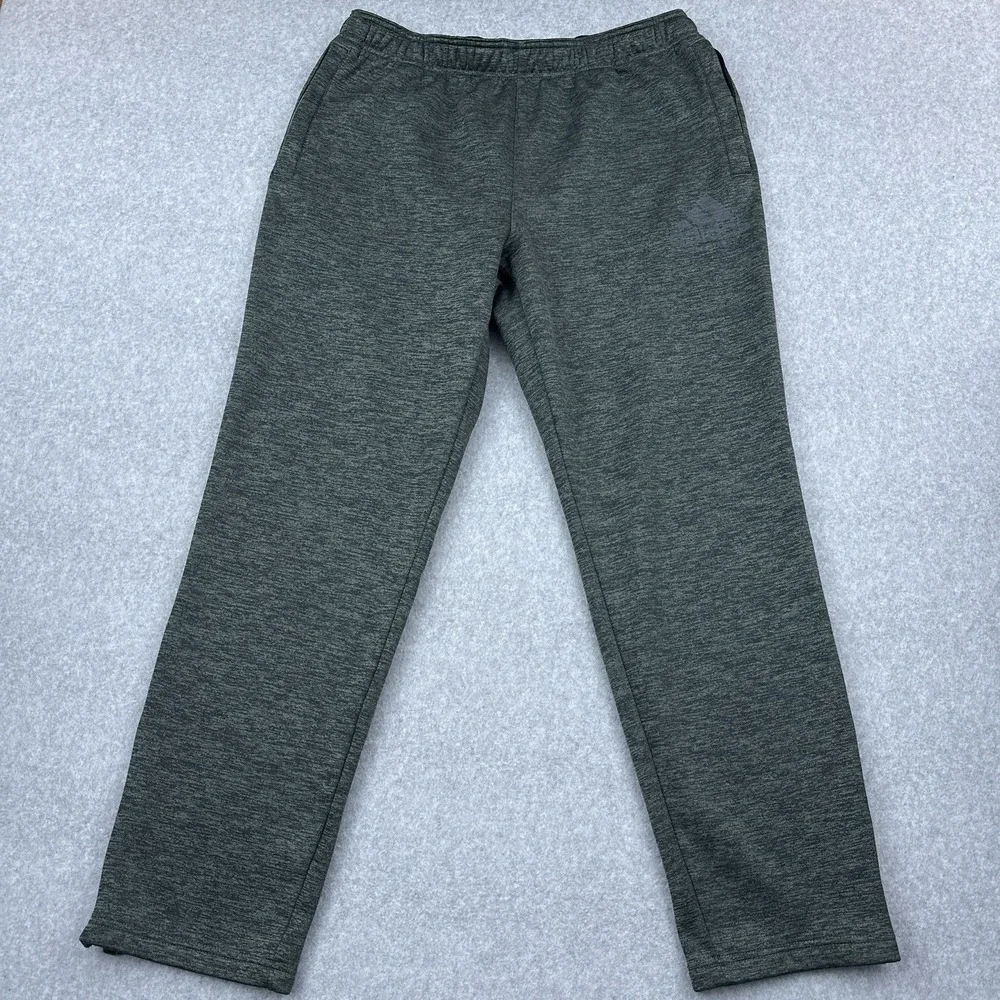 Adidas Team Issue Climawarm Sweatpants Mens Large Green Fleece Stretch Ankle Zip